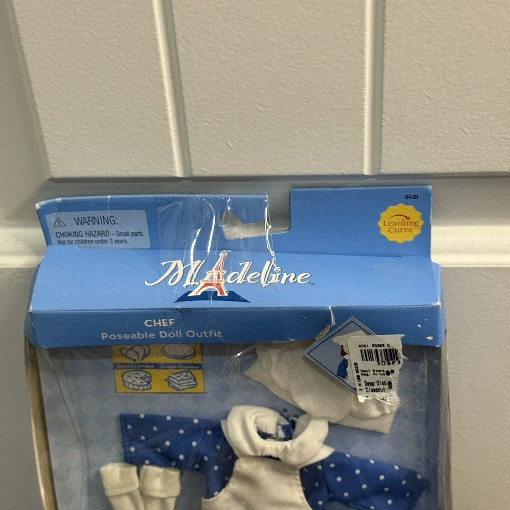 VTG NIB Madeline Chef Doll Outfit‎ Learning Curve 84211
